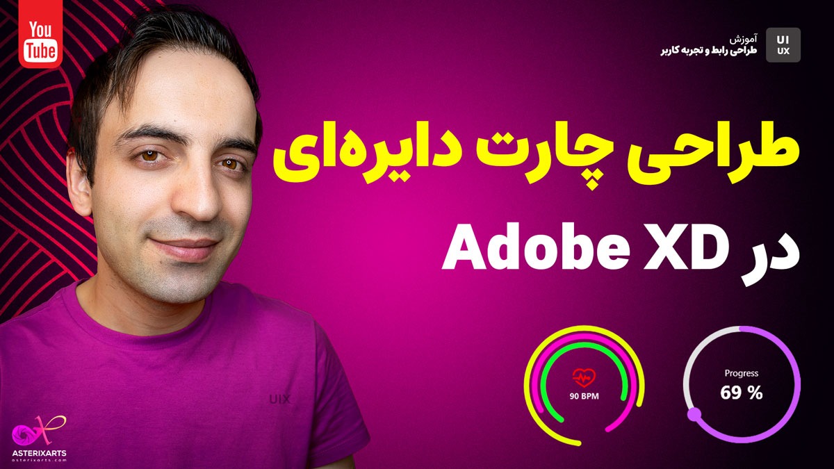 آموزش Adobe Xd - ساخت چارت ها و نوار پیشرفت دایره ای
